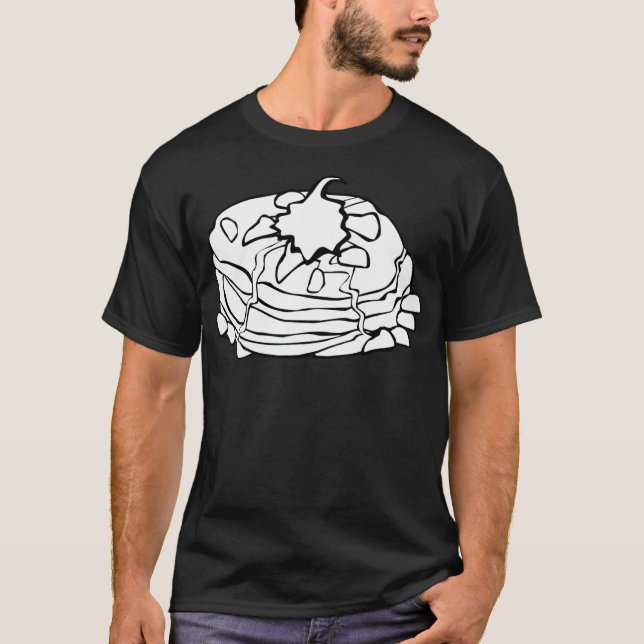 Camiseta pfannkuakes crepe café da manhã espaço rosquinha t (Frente)