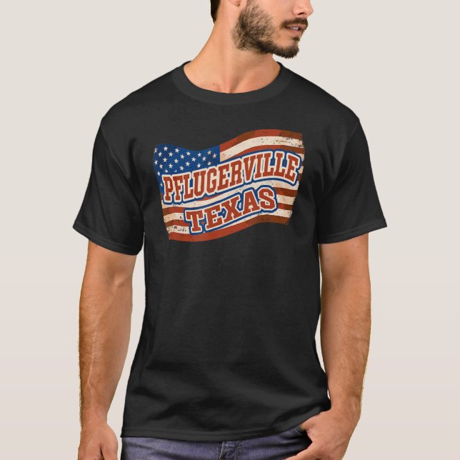 Camiseta Pflugerville City National Texas Day Vintage Ameri (Frente)