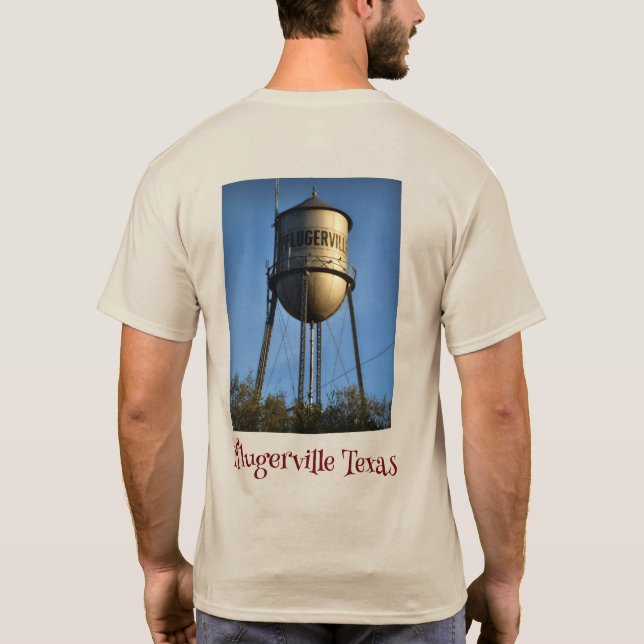 Camiseta Pflugerville Texas Water Tower T-shirt (Verso)