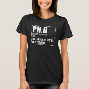 Camiseta Ph D Definição Doutora em Filosofia