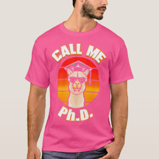 Camiseta Ph.D. Doutorado em Promoção de Presentes Llama Alp