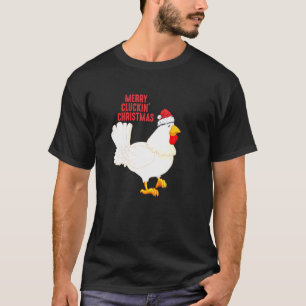 Camiseta Ph Feliz Cluckin Natal Frango Papai Noel Xmas Paja