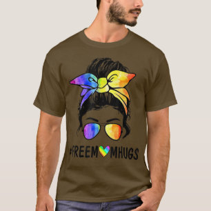 Camiseta Ph Free Mãe Abraça Rainbow Orgulho LGBT Mensageiro