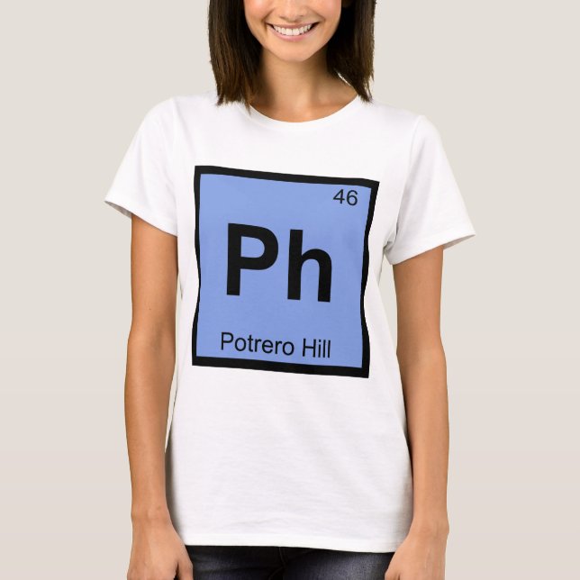 Camiseta Ph - Símbolo de Química Potrero Hill San Francisco (Frente)