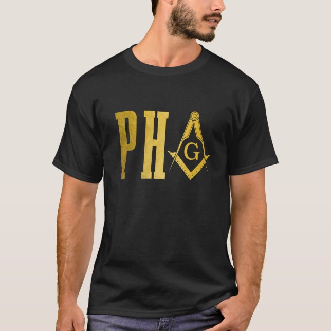 Camiseta Pha Prince Hall Mason Freemason Masonic Square & C (Frente)