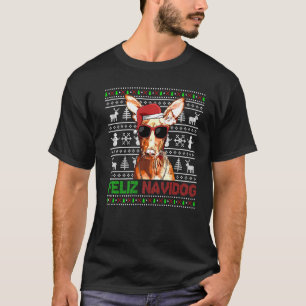 Camiseta Pharaoh Hound Dog Feliz Navidog Feliz Natal Encant