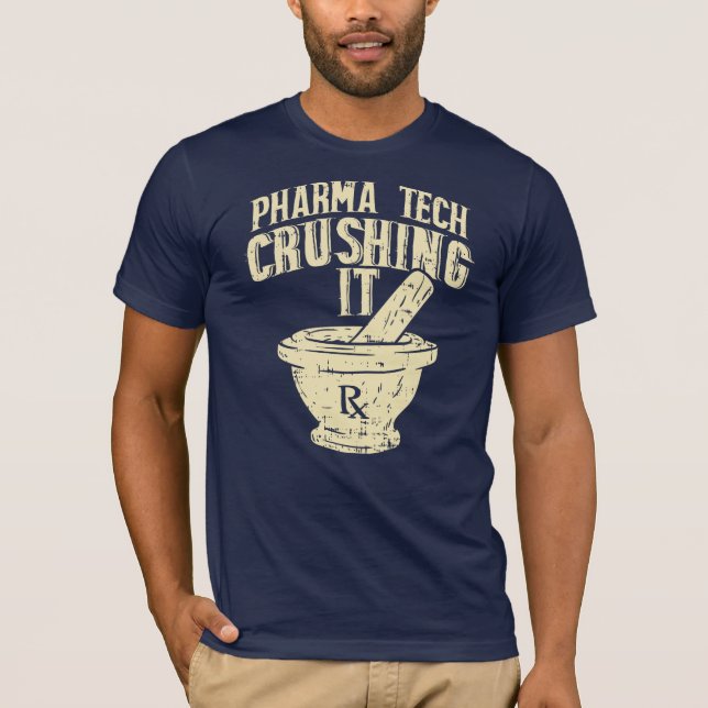 Camiseta Pharma Tech Esmagando seu Quimista Novelty Gift (Frente)