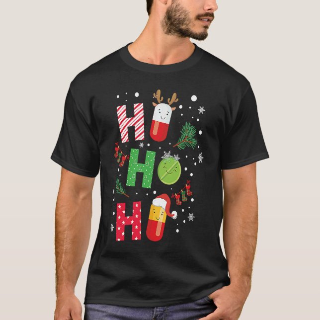 Camiseta Pharmacist Christmas Pills Pharmacy Technician (Frente)