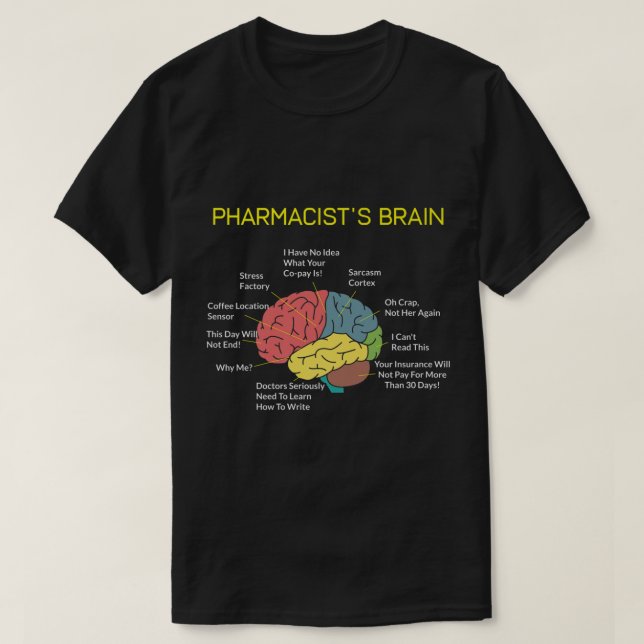 Camiseta Pharmacists Brain Funny Pharmacist Pharmacy Techni (Frente do Design)