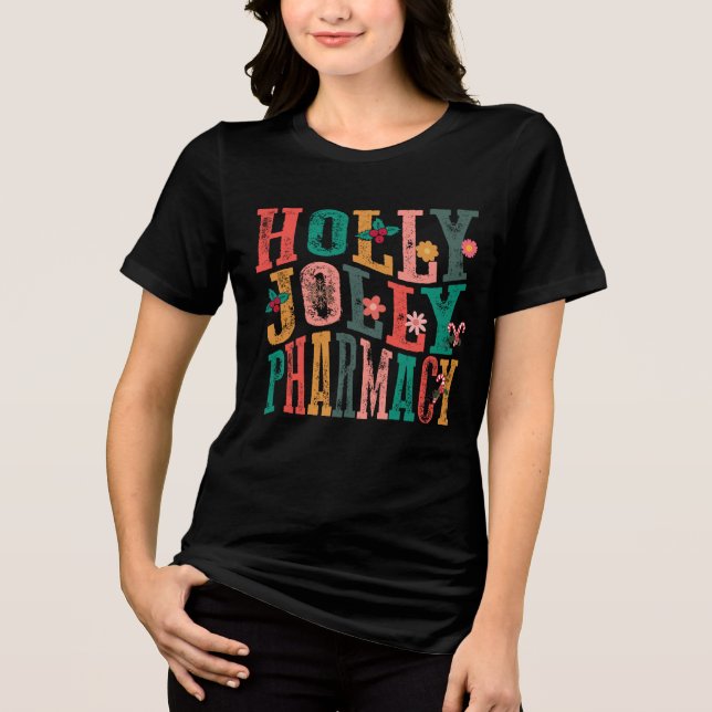 Camiseta Pharmacy Christmas Holly Jolly (Frente)