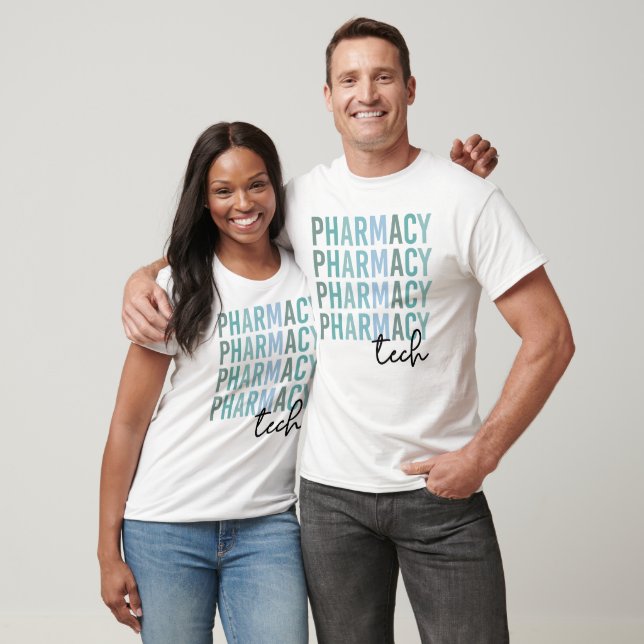 Camiseta Pharmacy Tech | Farmácia Texto Azul (Unissex)