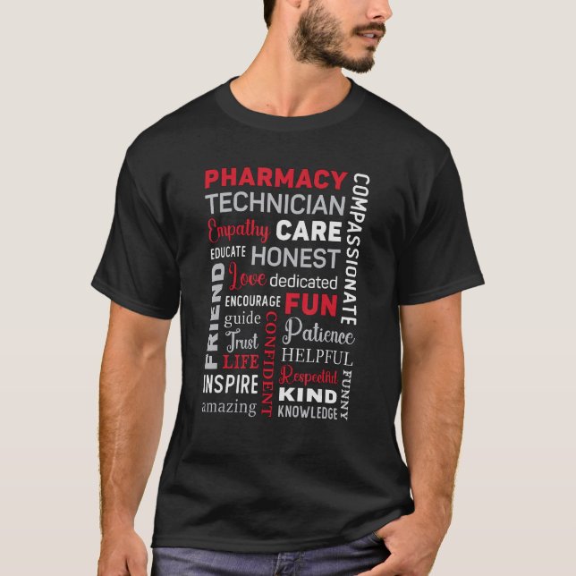 Camiseta Pharmacy Technician Tech Technician Pharm (Frente)