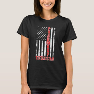 Camiseta Pharmacy Technician US Flag Pharmacy Tech
