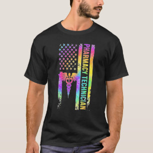 Camiseta Pharmacy Technician US Flag Pharmacy Tech Pharm Te