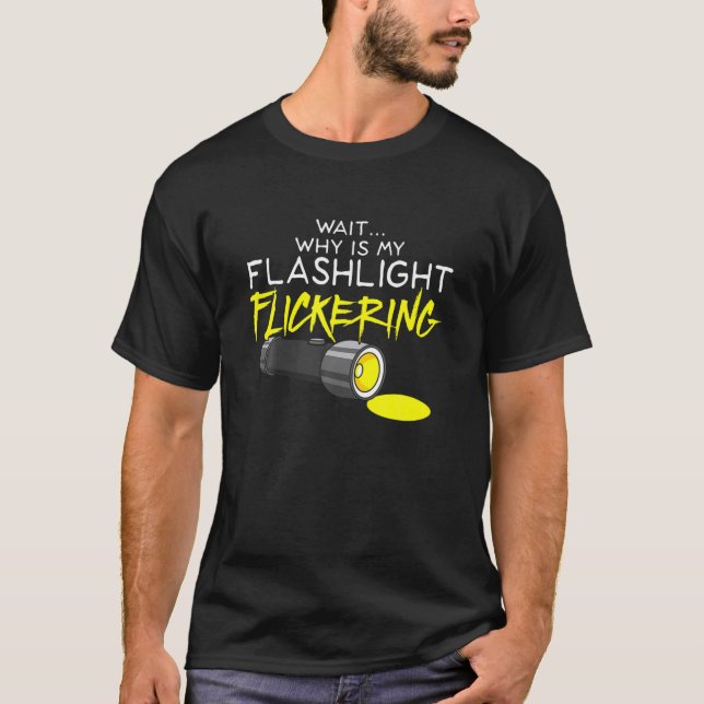 Camiseta Phasmophobia Flashlight - Flickering - Caça ao Fan (Frente)