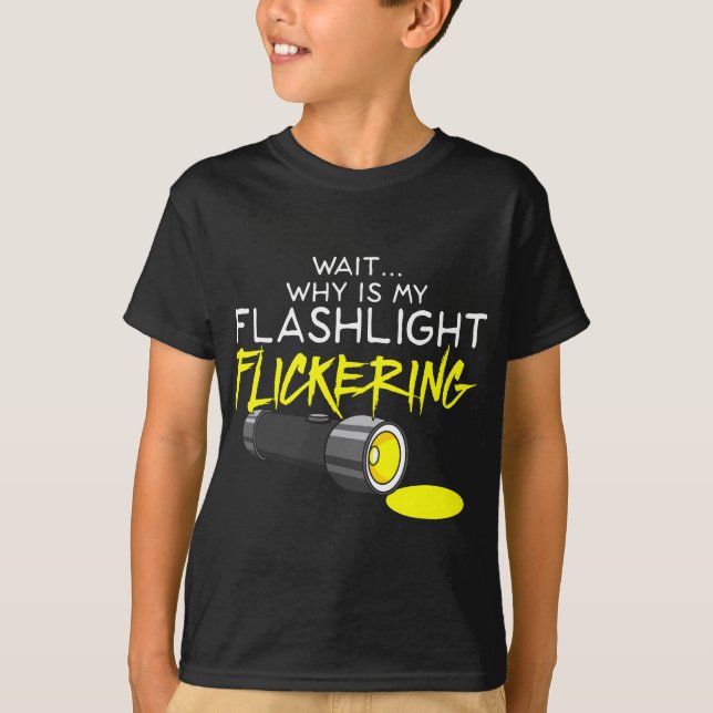 Camiseta Phasmophobia Flashlight - Flickering - Caça ao Fan (Frente)