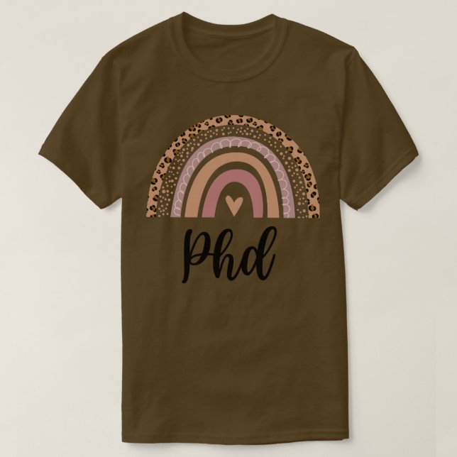 Camiseta Phd Design Mínimo do Arco-Íris (Frente do Design)