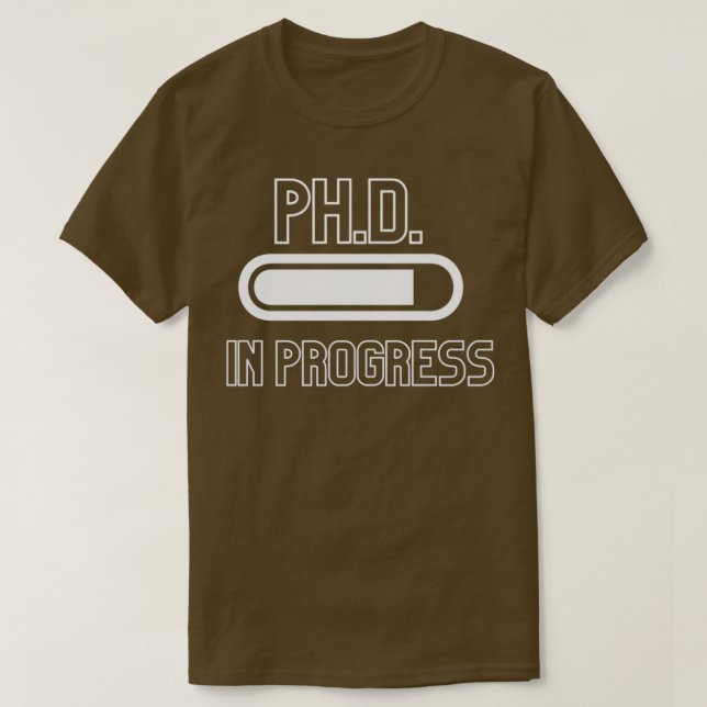 Camiseta PhD Em Andamento PhinisheD 6 (Frente do Design)