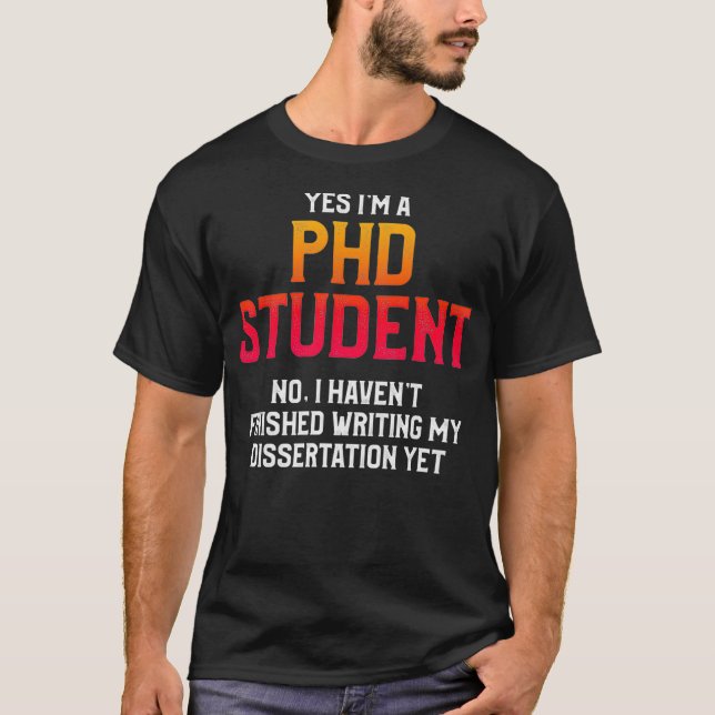 Camiseta PhD Estudante Dissertação Doutorado Prem (Frente)