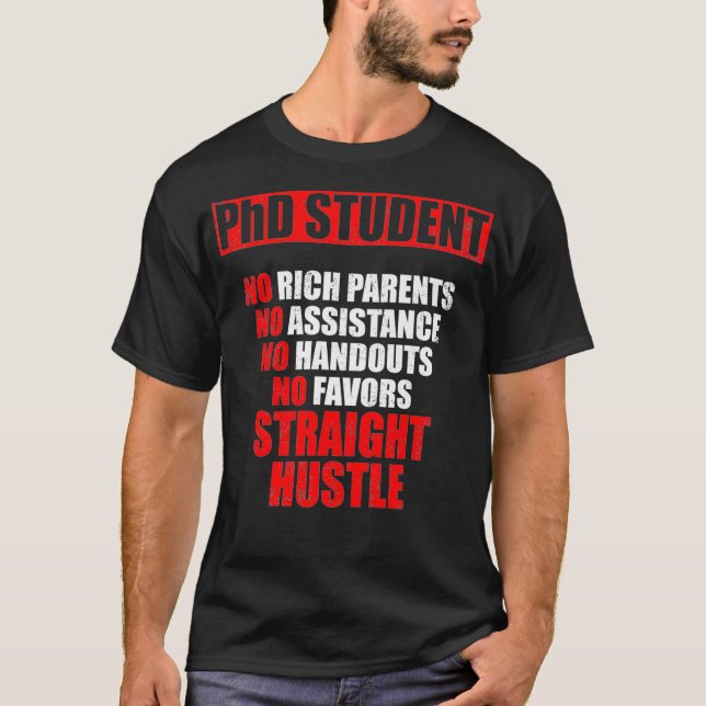Camiseta PhD Estudante Dissertação Doutorado Prem (Frente)