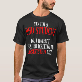 Camiseta PhD Estudante Dissertação Doutorado Prem
