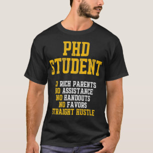 Camiseta PhD Estudante Dissertação Doutorado Prem