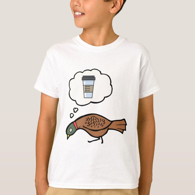Camiseta Pheasant dreams of coffee (Frente)