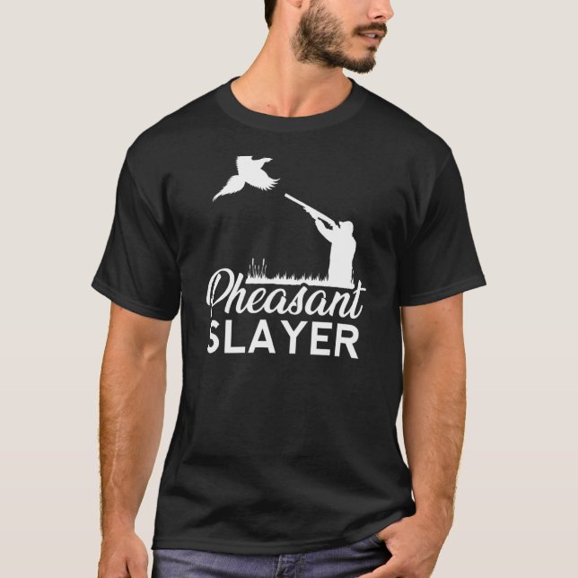 Camiseta Pheasant Slayer Hunter Bird Plucking Retro (Frente)