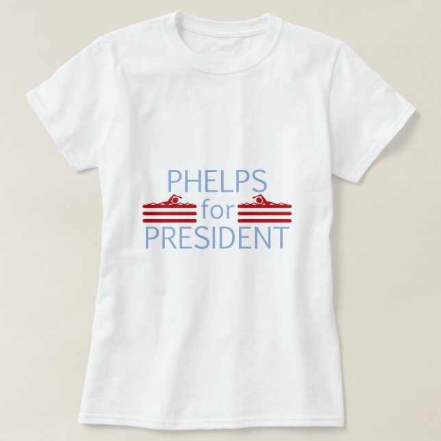 Camiseta Phelps para o presidente (Frente do Design)