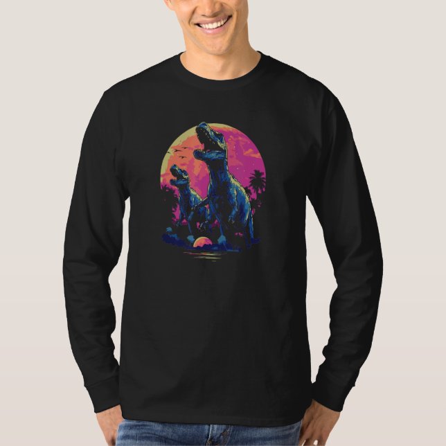 Camiseta Phenomenal Howling Rex Dinosaur Pack Retro Awesome (Frente)