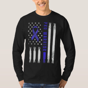 Camiseta Phenylketonuria Pku Strong Warrior Usa Flag Awaren