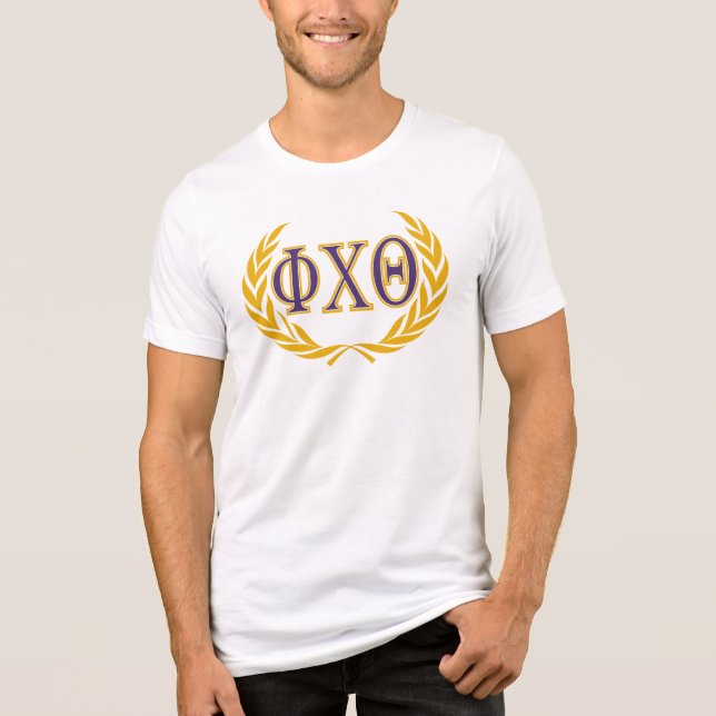 Camiseta Phi Chi Theta | Grego com Coroa (Frente)