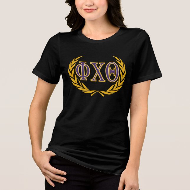 Camiseta Phi Chi Theta | Grego com Coroa (Frente)