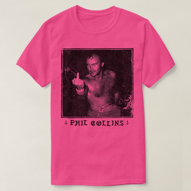 Camiseta Phil Collins, Design de Arte De Ventilador Punksét (Frente do Design)