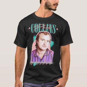 Camiseta Phil Collins Retro 80s Design de ventilador estéti