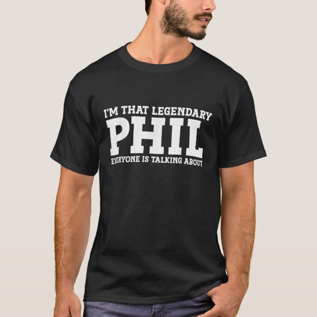 Camiseta Phil Pessoal Nome Nome Funny Phil (Frente)