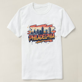 Camiseta Philadelphia City Pennsylvania EUA skyline