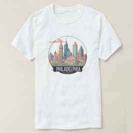 Camiseta Philadelphia City Pennsylvania EUA skyline