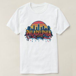 Camiseta Philadelphia City Pennsylvania EUA skyline