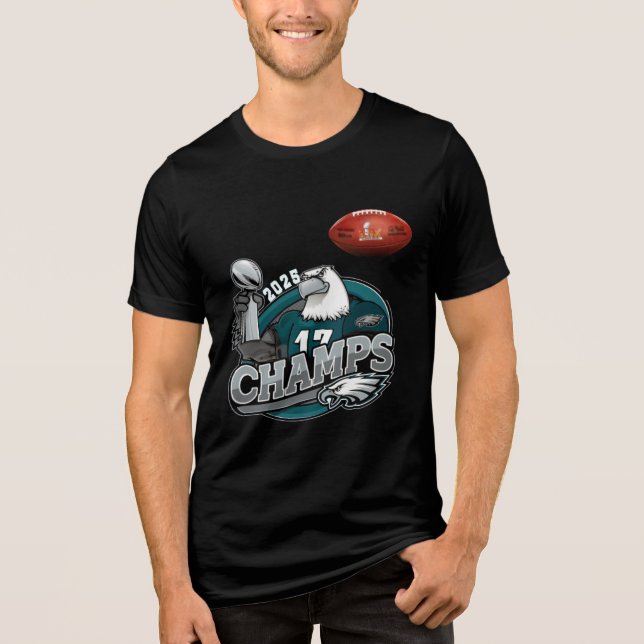 Camiseta Philadelphia Eagles 2025 Super Bowl Champions Eagl (Frente)
