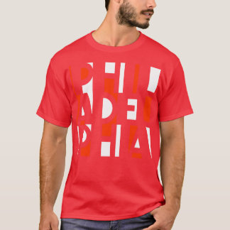 CAMISETA PHILADELPHIA ORANGE E BLACK WORD ART FILAN