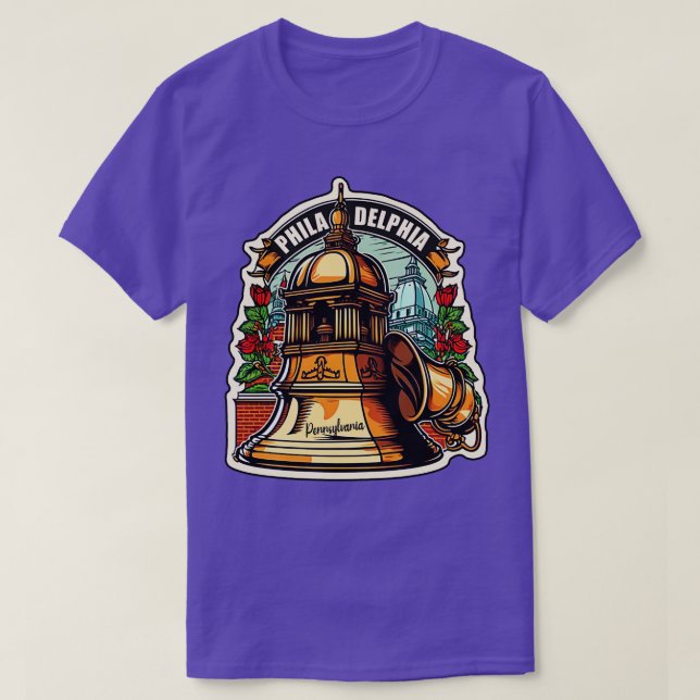 Camiseta Philadelphia Pennsylvania Liberty Bell (Frente do Design)