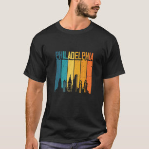 Camiseta Philadelphia Usa Retro Vintage Sunset Skyline Phil