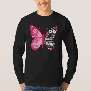 Camiseta Philippians 413 Butterfly Cristo Verse Relig