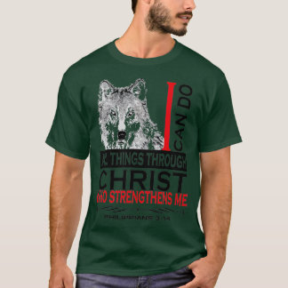 Camiseta Philippians 413 Christian Bíblia Verse Legal Wolf