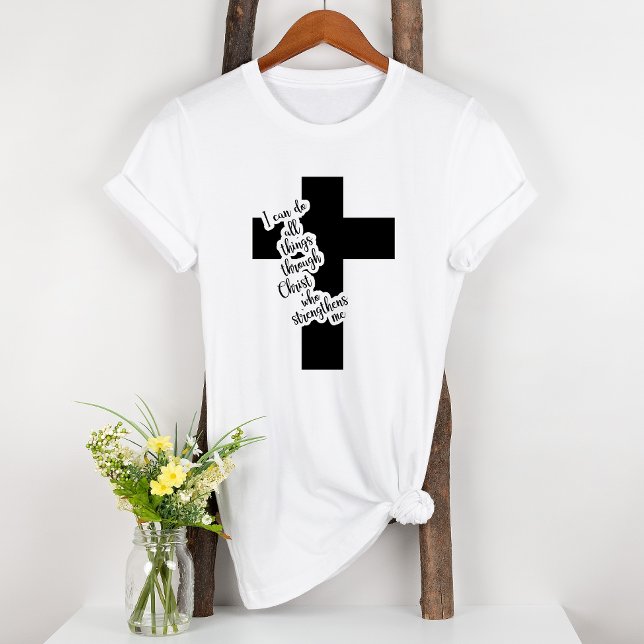 Camiseta Philippians 413 Eu posso fazer todas as coisas das (Criador carregado)