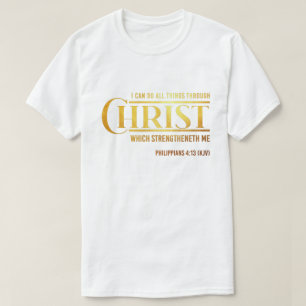 Camiseta Philippians 4:13 Bíblia Verse KJV Cote Unisex