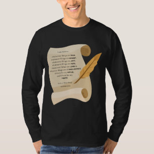 Camiseta Philippians 4:8 KJV Bíblia Cote Scroll Men