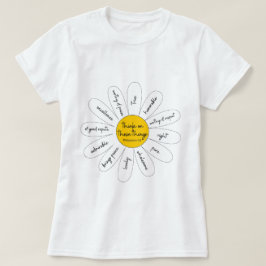 Camiseta Philippians da margarida feminina 4:8