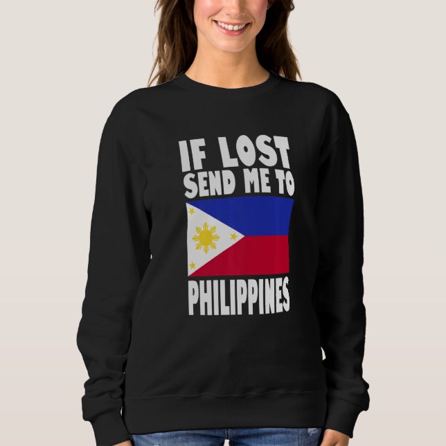 Camiseta Philippines Flag Design  If lost send me to Philip (Frente)